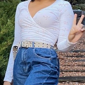 Floral Wrap Brandy Top